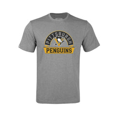 Pittsburgh Penguins Levelwear Youth Little Richmond Banner Arch T-Shirt - Gray | NHL Lifestyle