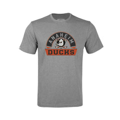 Anaheim Ducks Levelwear Youth Little Richmond Banner Arch T-Shirt - Gray | NHL Clearance