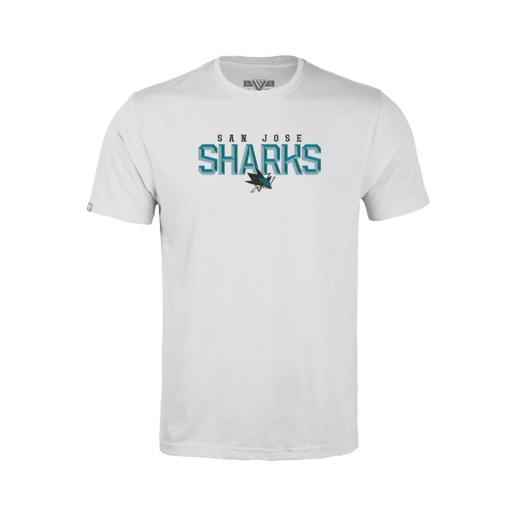 San Jose Sharks Levelwear Youth Little Richmond Carve T-Shirt - White | NHL Clearance