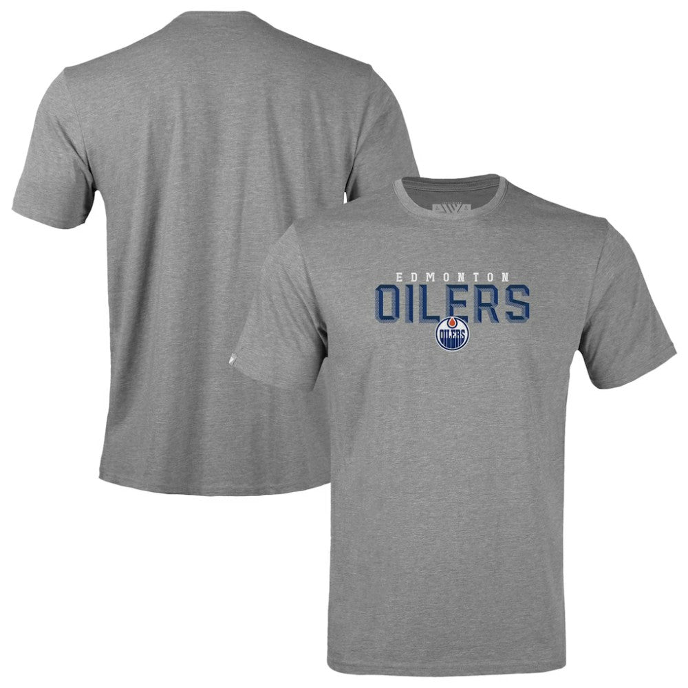 Edmonton Oilers Levelwear Youth Little Richmond Carve T-Shirt - Gray | NHL Lifestyle