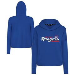 New York Rangers Levelwear Women's Sweet Monument Tri-Blend Cropped Pullover Hoodie - Royal | NHL near me