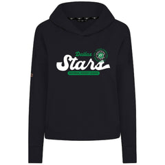 Dallas Stars Levelwear Women's Sweet Monument Tri-Blend Cropped Pullover Hoodie - Black | NHL Clearance
