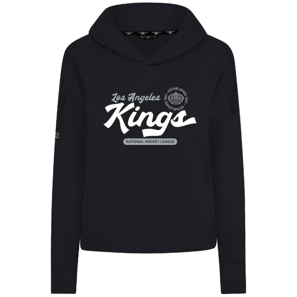 Los Angeles Kings Levelwear Women's Sweet Monument Tri-Blend Cropped Pullover Hoodie - Black | NHL on sale
