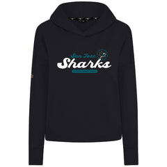 San Jose Sharks Levelwear Women's Sweet Monument Tri-Blend Cropped Pullover Hoodie - Black | NHL online