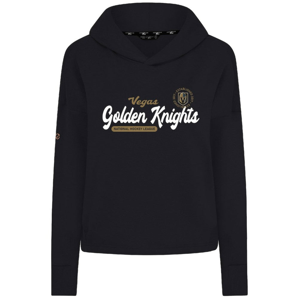 Vegas Golden Knights Levelwear Women's Sweet Monument Tri-Blend Cropped Pullover Hoodie - Black | NHL online