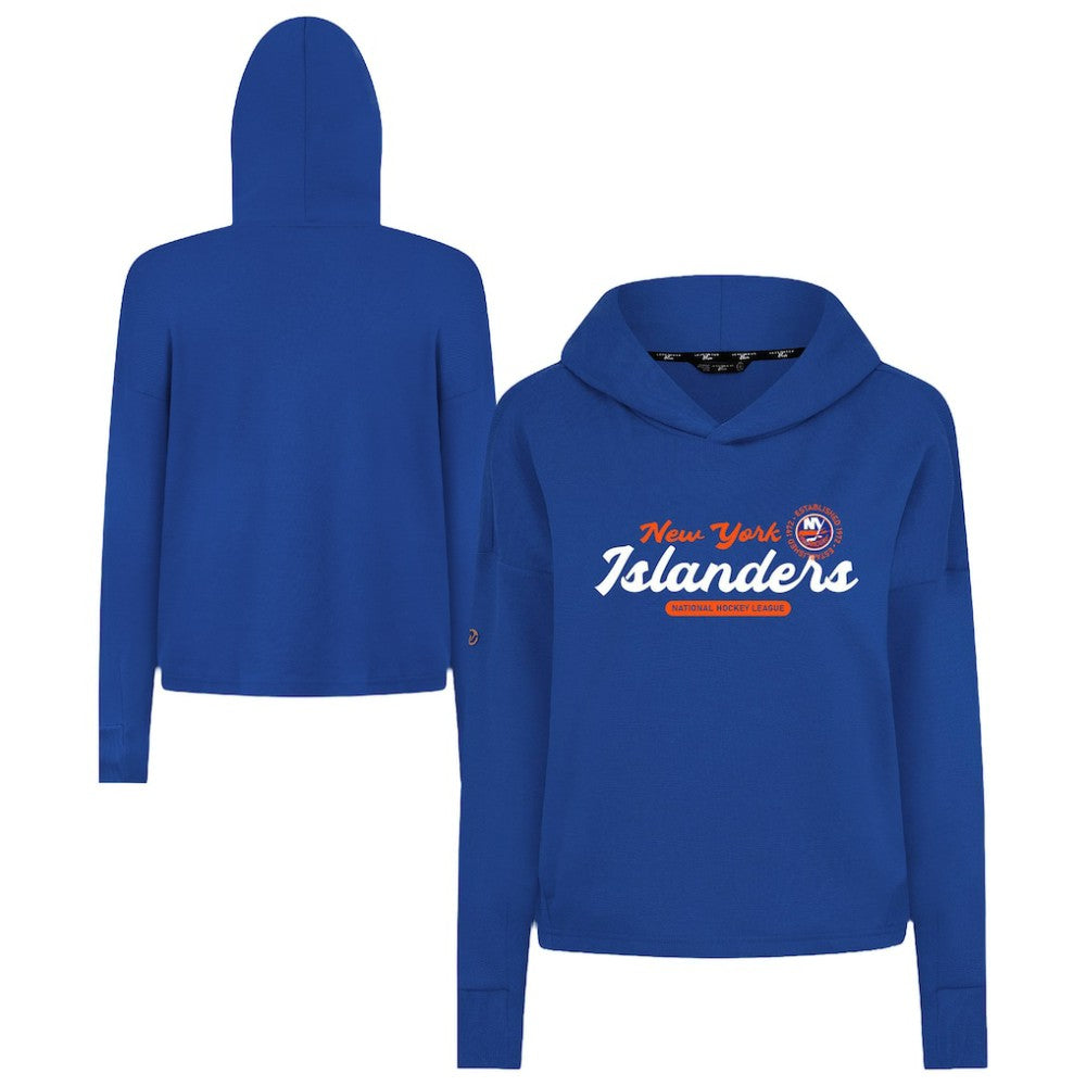 New York Islanders Levelwear Women's Sweet Monument Tri-Blend Cropped Pullover Hoodie - Royal | NHL sale