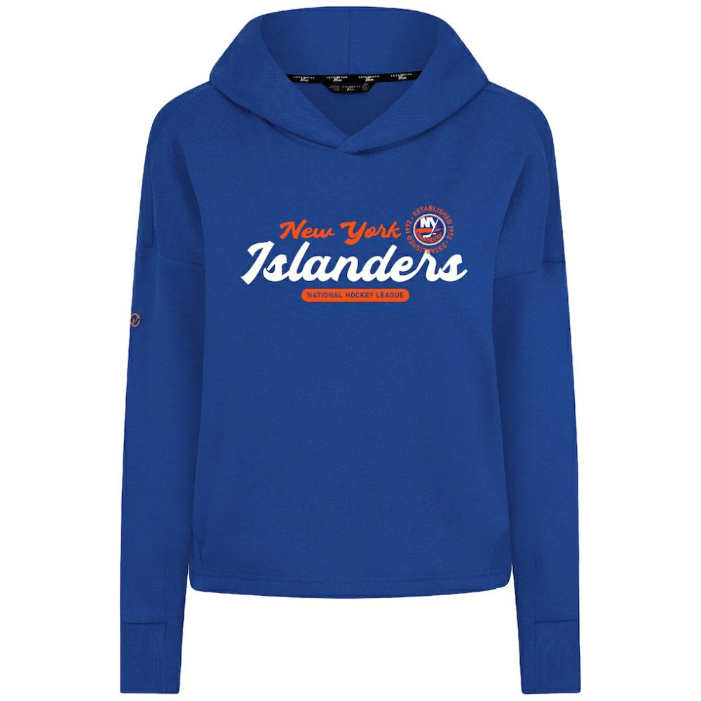 New York Islanders Levelwear Women's Sweet Monument Tri-Blend Cropped Pullover Hoodie - Royal | NHL sale