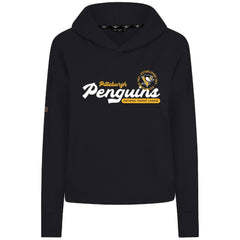Pittsburgh Penguins Levelwear Women's Sweet Monument Tri-Blend Cropped Pullover Hoodie - Black | NHL sale