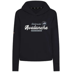 Colorado Avalanche Levelwear Women's Sweet Monument Tri-Blend Cropped Pullover Hoodie - Black | NHL Lifestyle