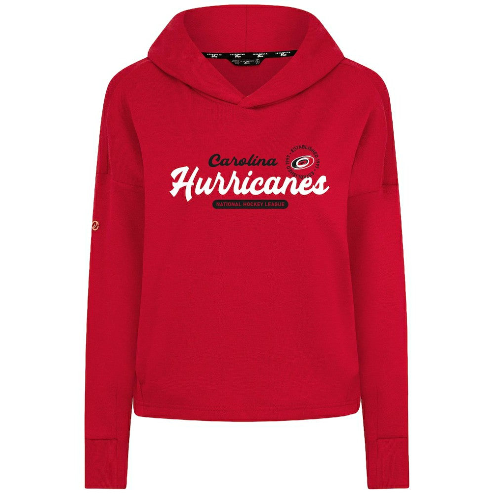 Carolina Hurricanes Levelwear Women's Sweet Monument Tri-Blend Cropped Pullover Hoodie - Red | NHL discount