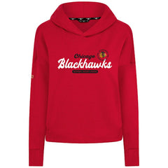 Chicago Blackhawks Levelwear Women's Sweet Monument Tri-Blend Cropped Pullover Hoodie - Red | NHL sale