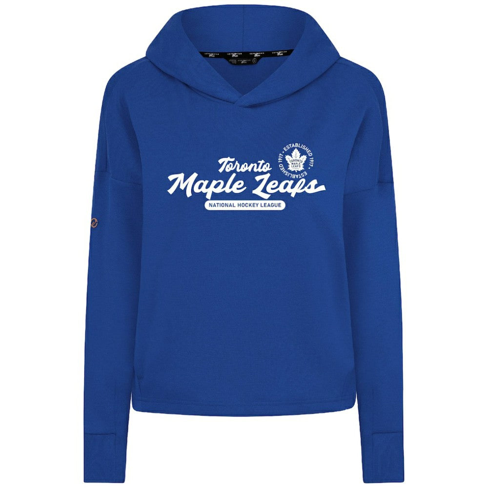 Toronto Maple Leafs Levelwear Women's Sweet Monument Tri-Blend Cropped Pullover Hoodie - Royal | NHL discount