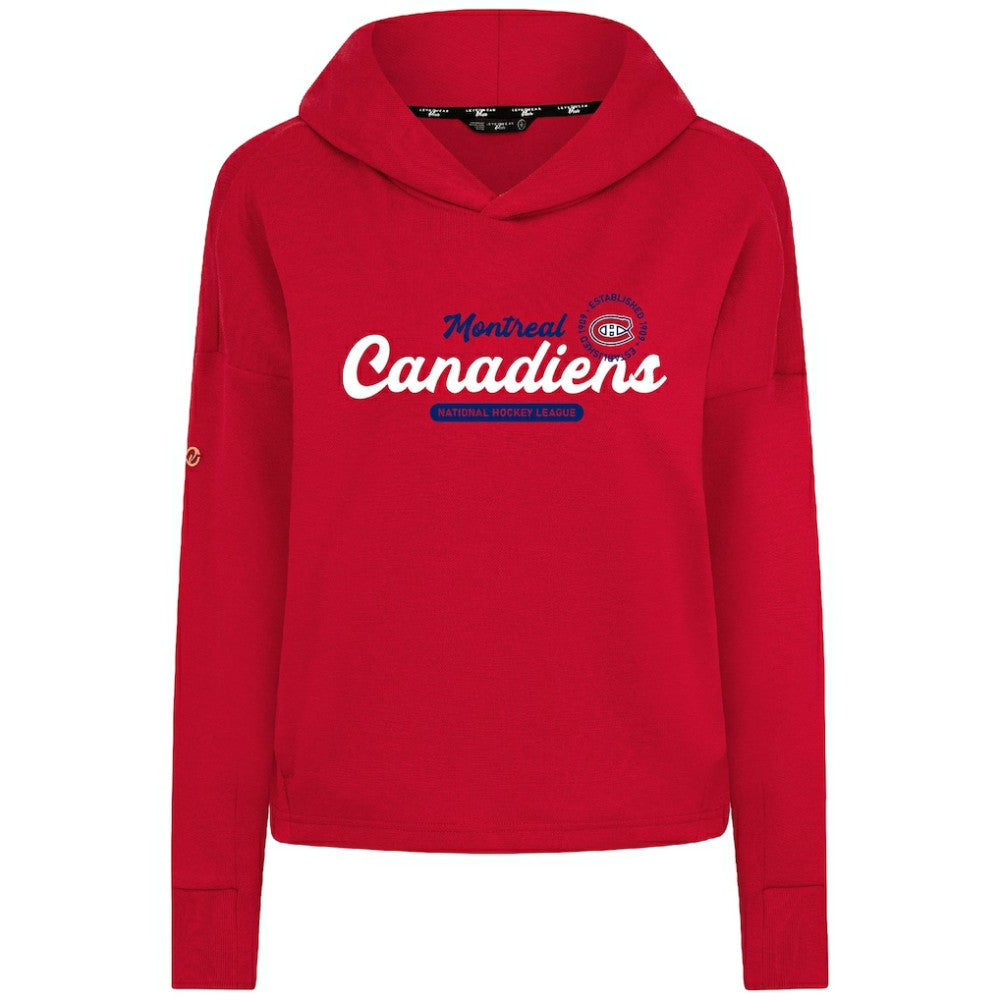 Montreal Canadiens Levelwear Women's Sweet Monument Tri-Blend Cropped Pullover Hoodie - Red | NHL sale