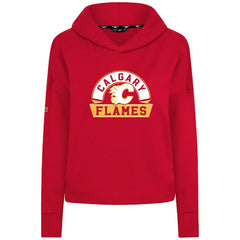Calgary Flames Levelwear Women's Sweet Banner Arch Tri-Blend Cropped Pullover Hoodie - Red | NHL discount