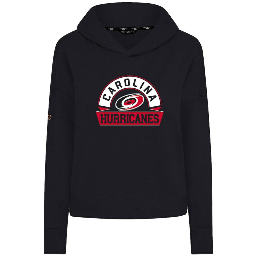 Carolina Hurricanes Levelwear Women's Sweet Banner Arch Tri-Blend Cropped Pullover Hoodie - Black | NHL online