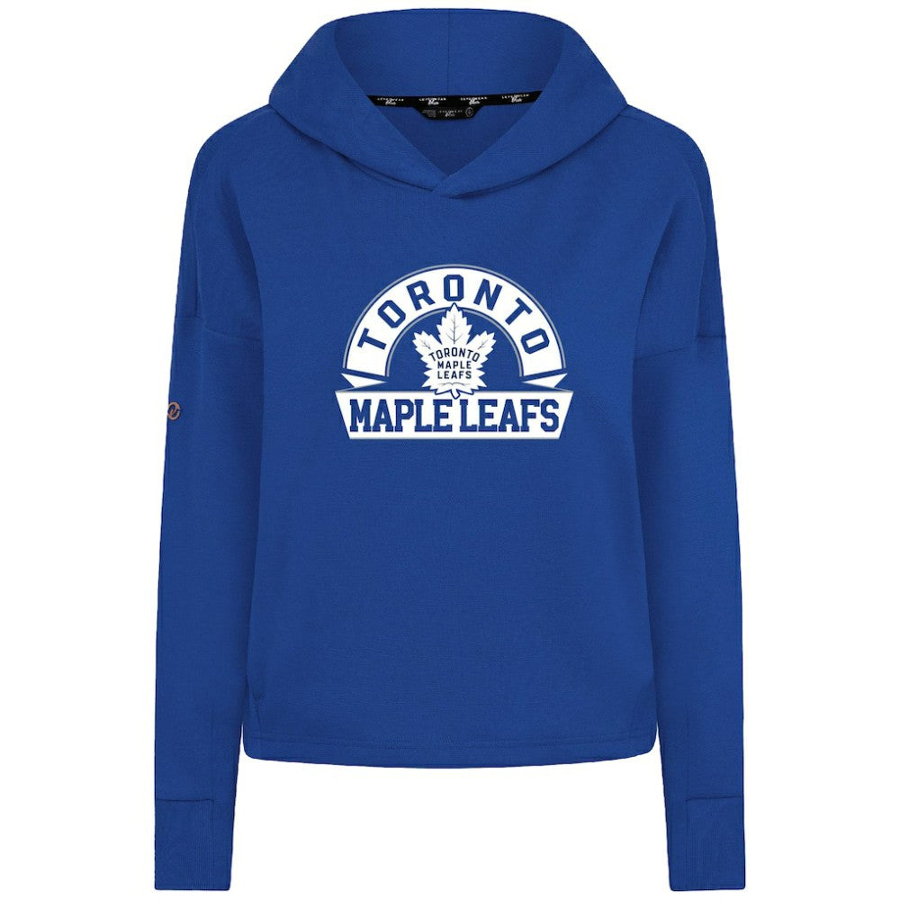 Toronto Maple Leafs Levelwear Women's Sweet Banner Arch Tri-Blend Cropped Pullover Hoodie - Royal | NHL online