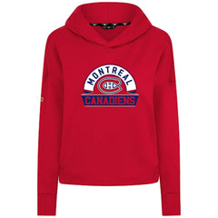 Montreal Canadiens Levelwear Women's Sweet Banner Arch Tri-Blend Cropped Pullover Hoodie - Red | NHL sale