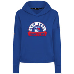 New York Rangers Levelwear Women's Sweet Banner Arch Tri-Blend Cropped Pullover Hoodie - Royal | NHL discount