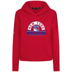 New York Rangers Levelwear Women's Sweet Banner Arch Tri-Blend Cropped Pullover Hoodie - Red | NHL online