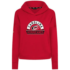 Carolina Hurricanes Levelwear Women's Sweet Banner Arch Tri-Blend Cropped Pullover Hoodie - Red | NHL near me