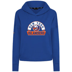 New York Islanders Levelwear Women's Sweet Banner Arch Tri-Blend Cropped Pullover Hoodie - Royal | NHL on sale