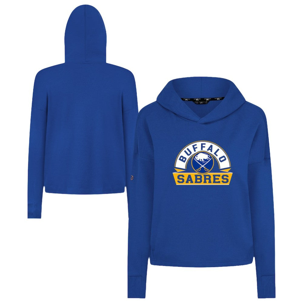 Buffalo Sabres Levelwear Women's Sweet Banner Arch Tri-Blend Cropped Pullover Hoodie - Royal | NHL discount