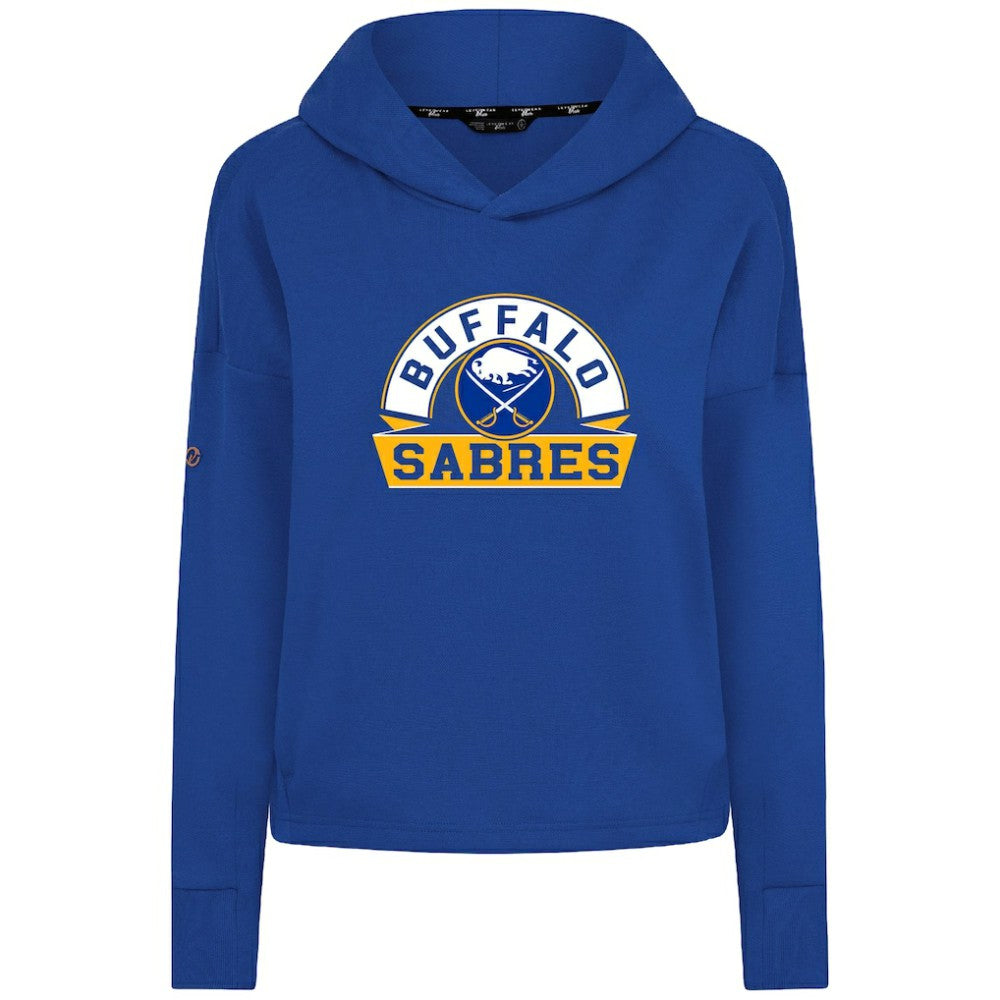 Buffalo Sabres Levelwear Women's Sweet Banner Arch Tri-Blend Cropped Pullover Hoodie - Royal | NHL discount