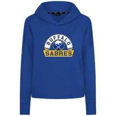 Buffalo Sabres Levelwear Women's Sweet Banner Arch Tri-Blend Cropped Pullover Hoodie - Royal | NHL discount