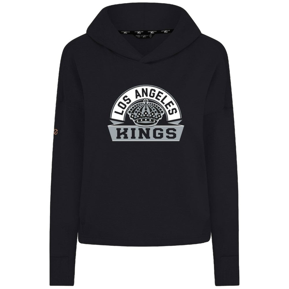 Los Angeles Kings Levelwear Women's Sweet Banner Arch Tri-Blend Cropped Pullover Hoodie - Black | NHL online