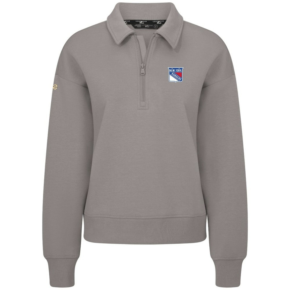 New York Rangers Levelwear Women's Canmore Quarter-Zip Pullover - Gray | NHL Clearance