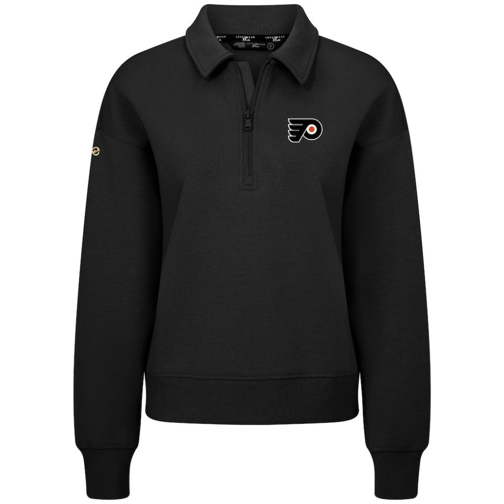 Philadelphia Flyers Levelwear Women's Canmore Quarter-Zip Pullover - Black | NHL Lifestyle