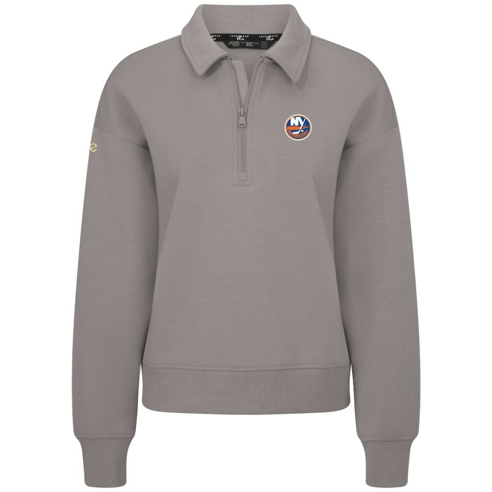 New York Islanders Levelwear Women's Canmore Quarter-Zip Pullover - Gray | NHL discount