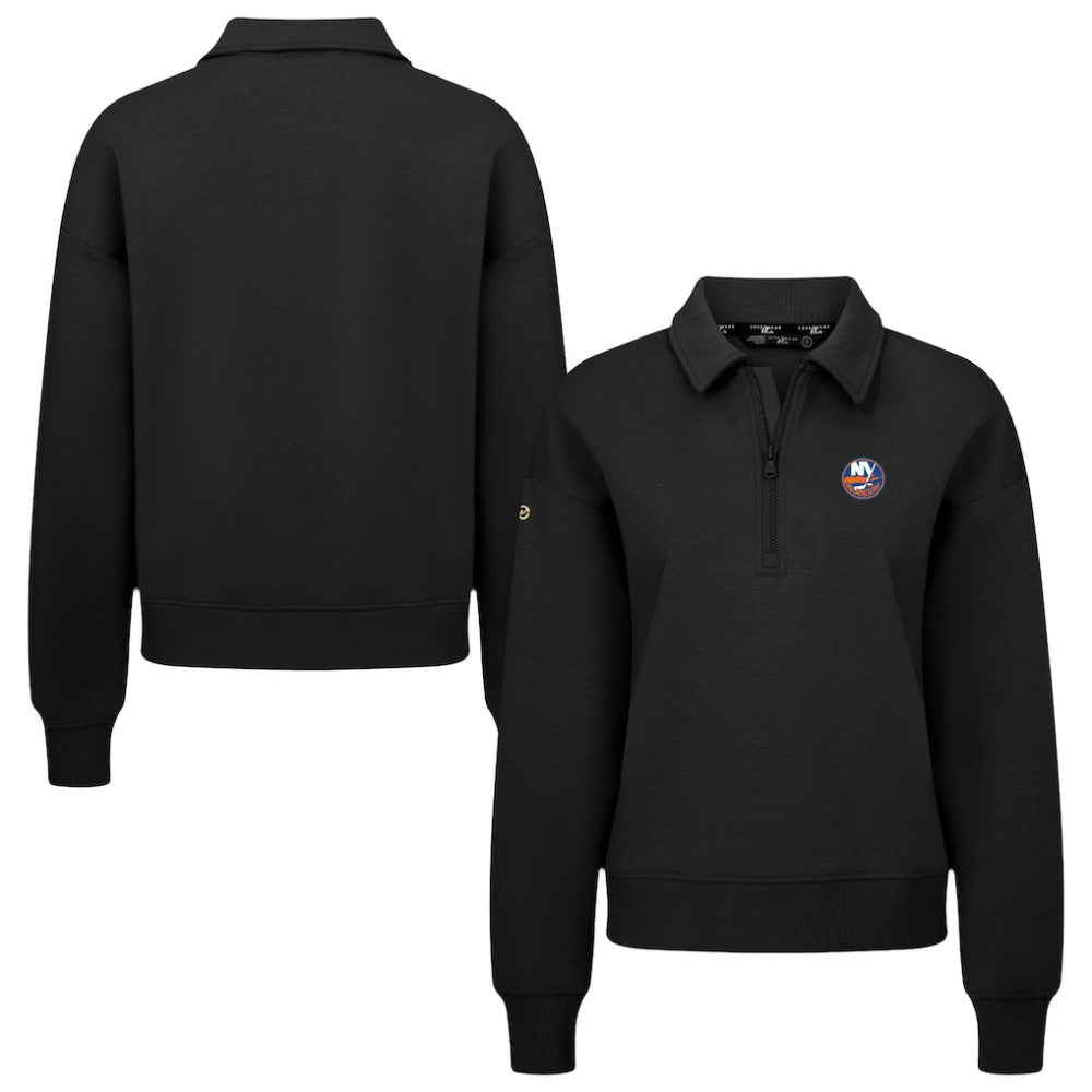 New York Islanders Levelwear Women's Canmore Quarter-Zip Pullover - Black | NHL near me