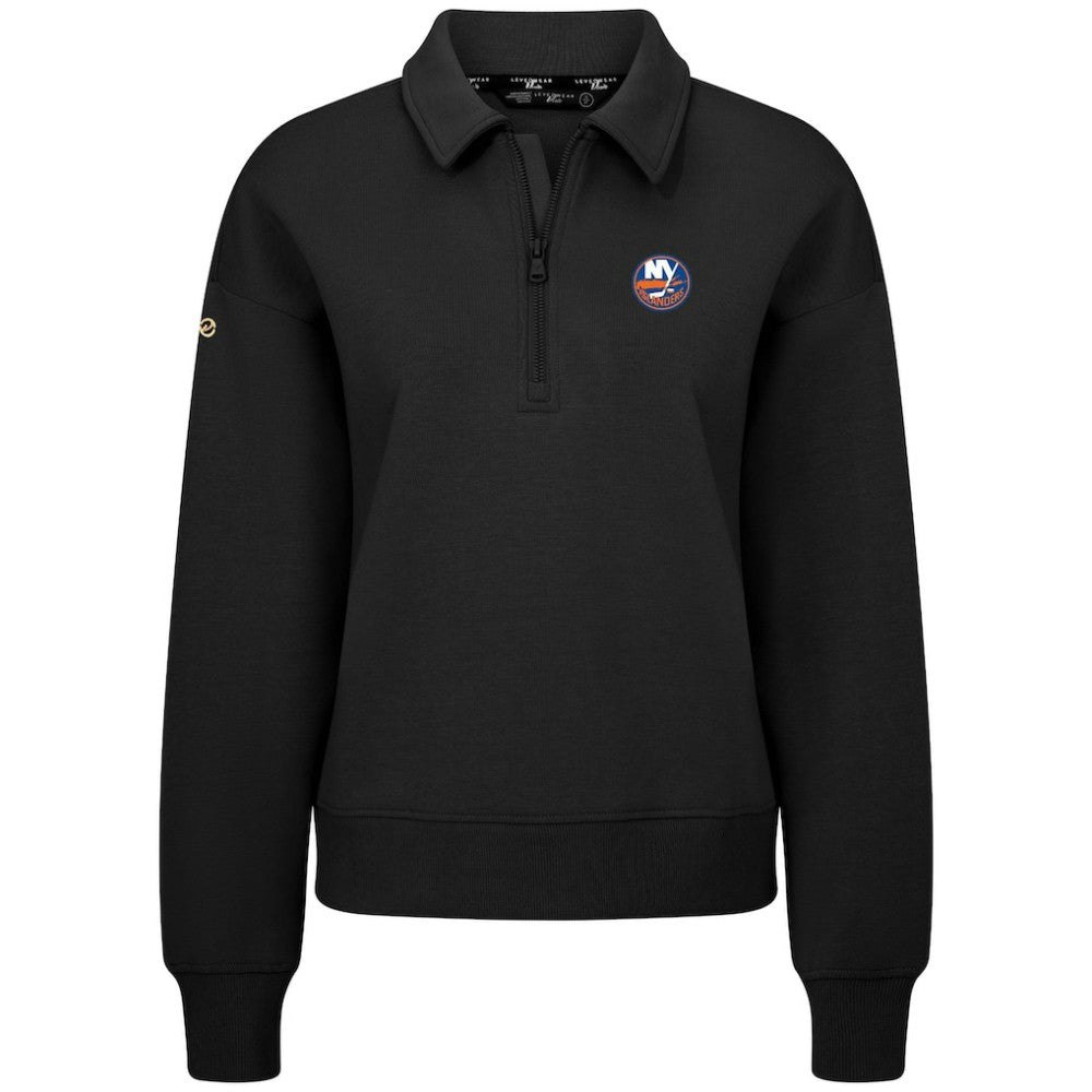 New York Islanders Levelwear Women's Canmore Quarter-Zip Pullover - Black | NHL near me