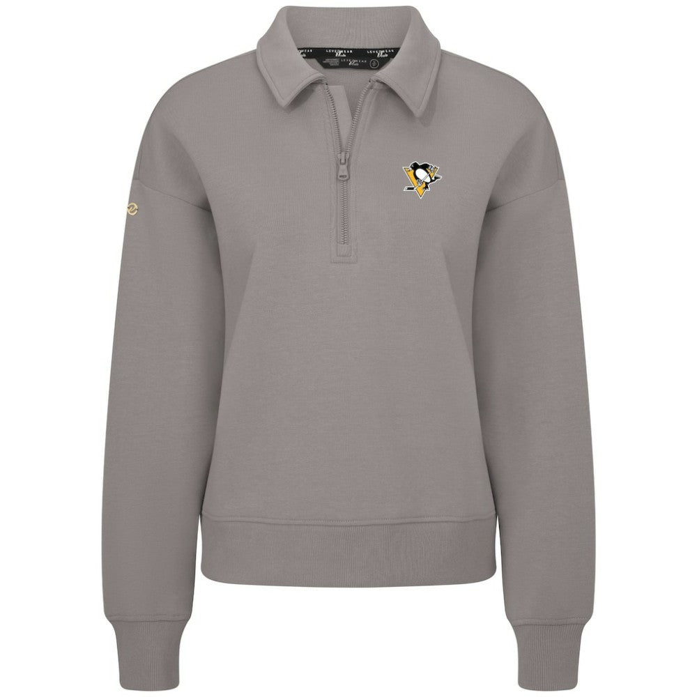 Pittsburgh Penguins Levelwear Women's Canmore Quarter-Zip Pullover - Gray | NHL near me