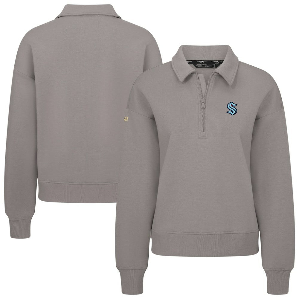 Seattle Kraken Levelwear Women's Canmore Quarter-Zip Pullover - Gray | NHL discount