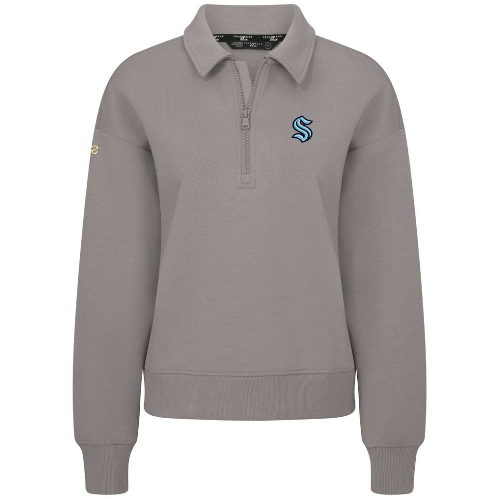 Seattle Kraken Levelwear Women's Canmore Quarter-Zip Pullover - Gray | NHL discount