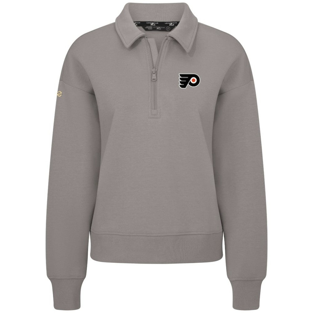 Philadelphia Flyers Levelwear Women's Canmore Quarter-Zip Pullover - Gray | NHL near me