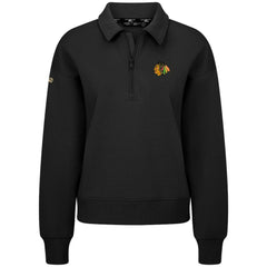 Chicago Blackhawks Levelwear Women's Canmore Quarter-Zip Pullover - Black | NHL near me