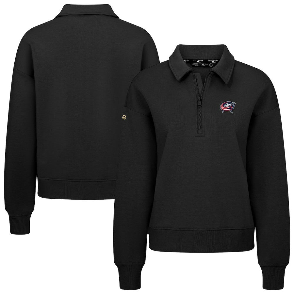 Columbus Blue Jackets Levelwear Women's Canmore Quarter-Zip Pullover - Black | NHL sale