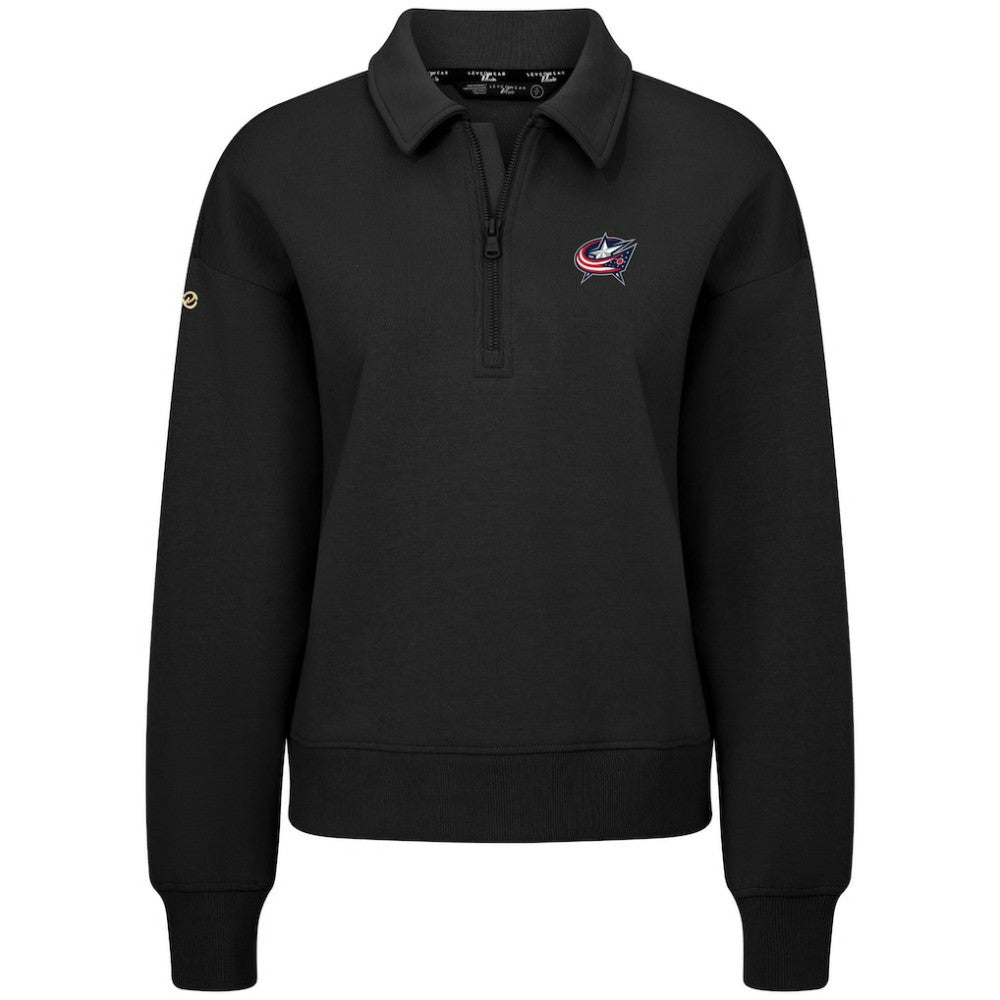 Columbus Blue Jackets Levelwear Women's Canmore Quarter-Zip Pullover - Black | NHL sale