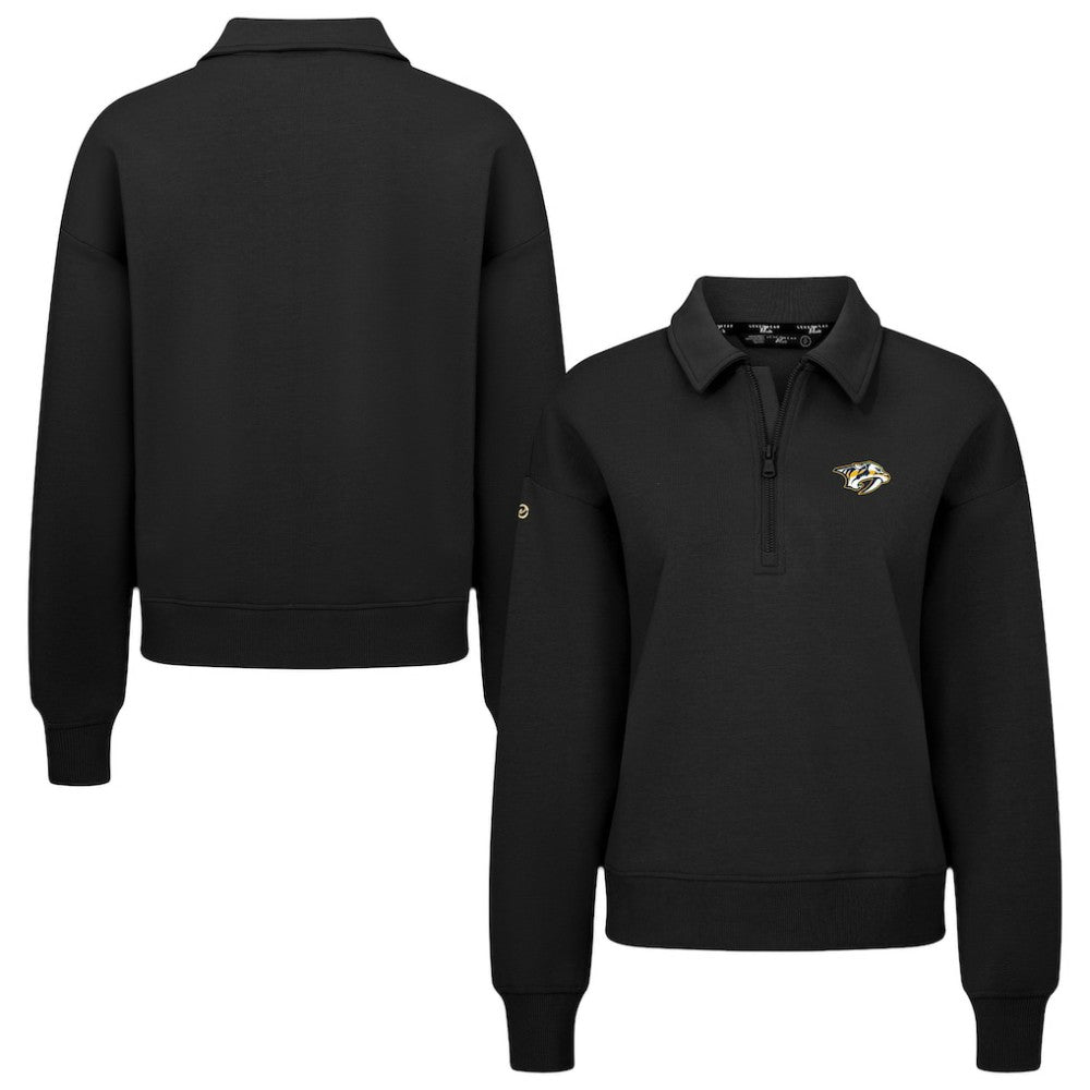 Nashville Predators Levelwear Women's Canmore Quarter-Zip Pullover - Black | NHL discount