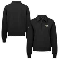 Nashville Predators Levelwear Women's Canmore Quarter-Zip Pullover - Black | NHL discount