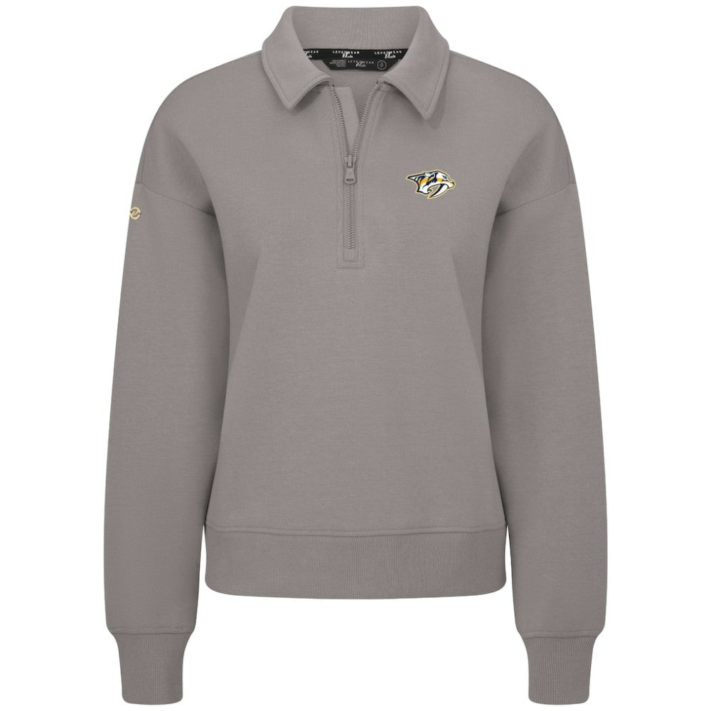 Nashville Predators Levelwear Women's Canmore Quarter-Zip Pullover - Gray | NHL discount