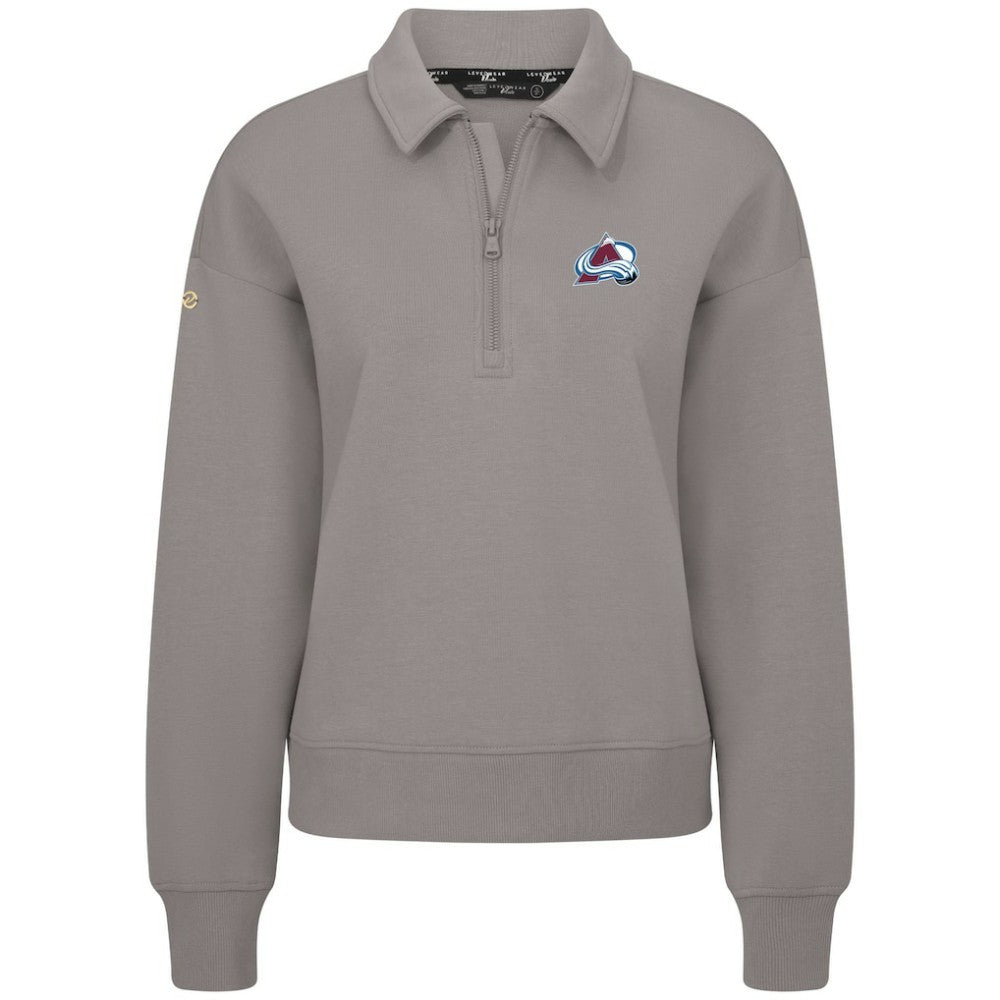 Colorado Avalanche Levelwear Women's Canmore Quarter-Zip Pullover - Gray | NHL Lifestyle
