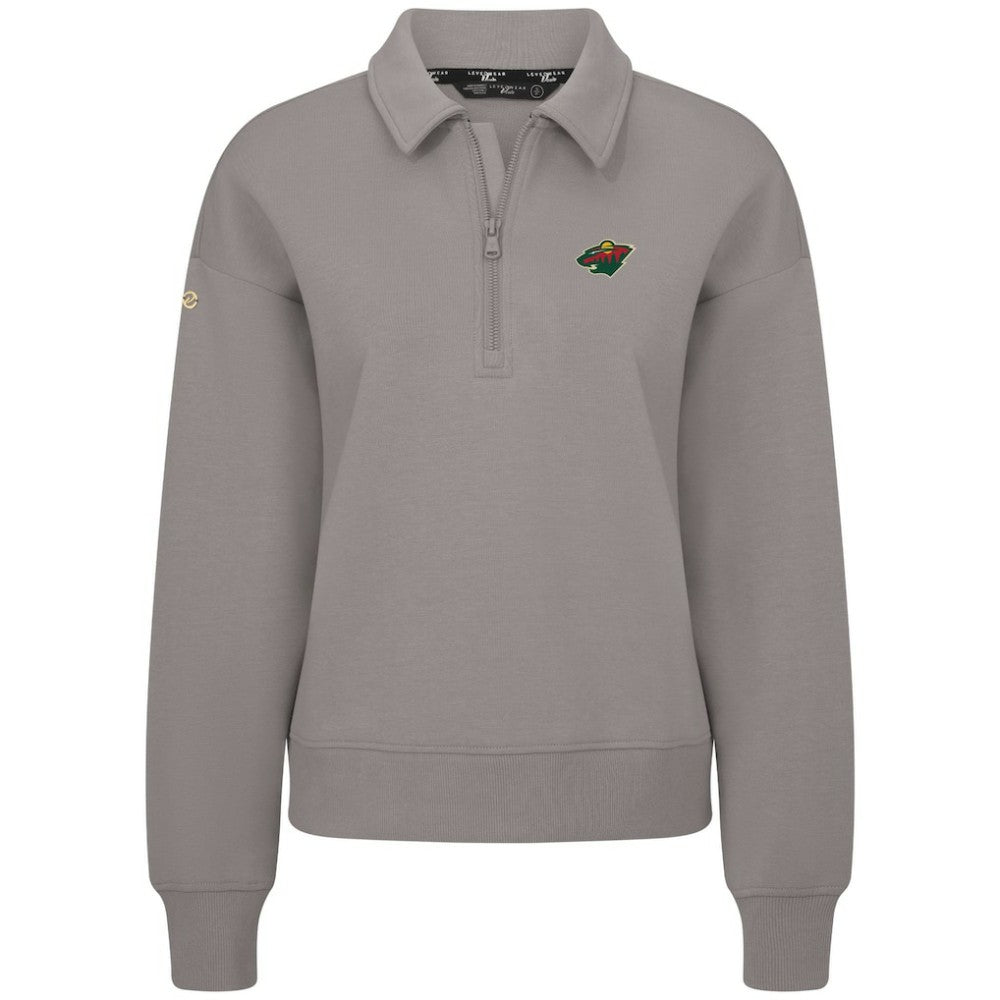 Minnesota Wild Levelwear Women's Canmore Quarter-Zip Pullover - Gray | NHL sale