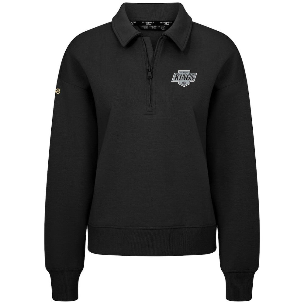 Los Angeles Kings Levelwear Women's Canmore Quarter-Zip Pullover - Black | NHL online