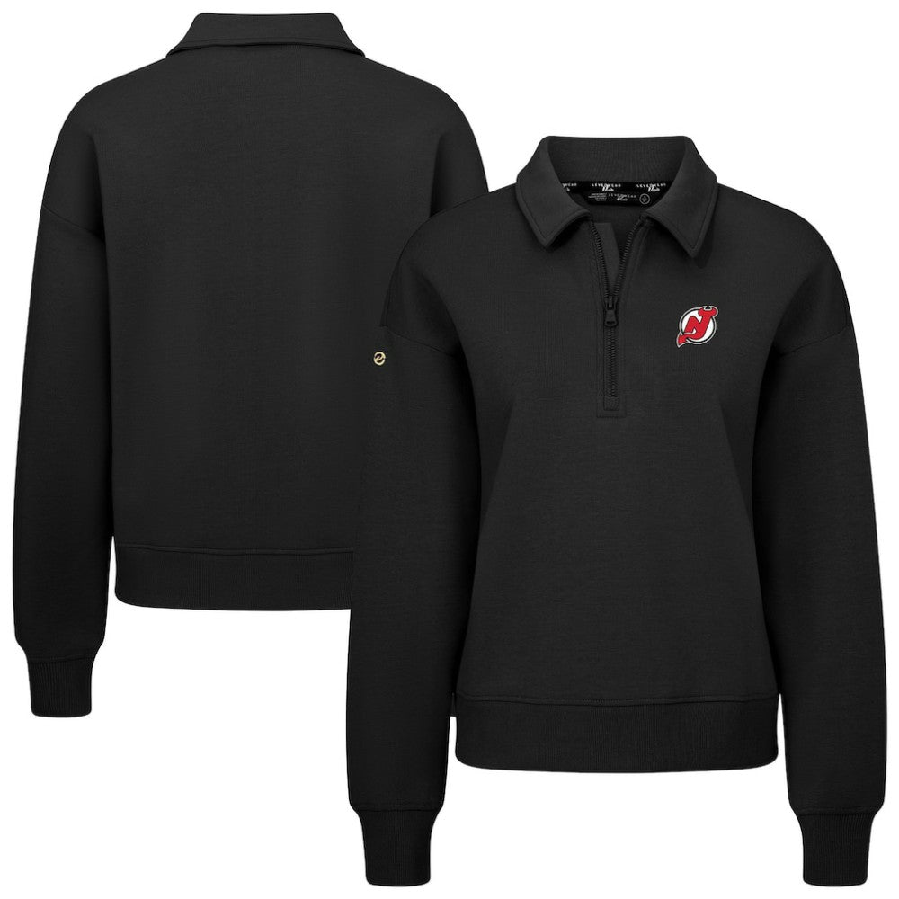 New Jersey Devils Levelwear Women's Canmore Quarter-Zip Pullover - Black | NHL near me