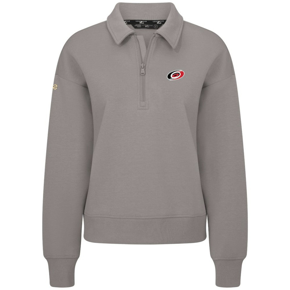 Carolina Hurricanes Levelwear Women's Canmore Quarter-Zip Pullover - Gray | NHL discount