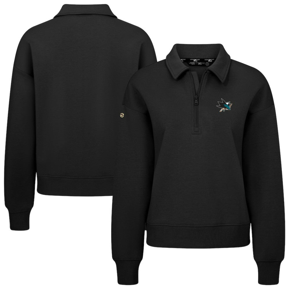 San Jose Sharks Levelwear Women's Canmore Quarter-Zip Pullover - Black | NHL on sale